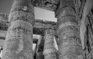 La salle hypostyle de Karnak, Louxor, Egypte